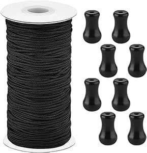 Amazon Vosarea Roll Braided Lift Shade Cord Black Polyester