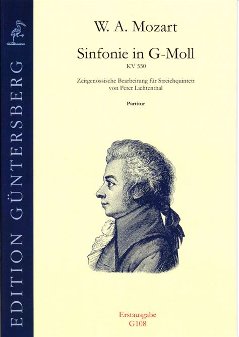 Mozart Wolfgang Amadeus 1756 1791 Sinfonie In G Moll KV 550 G108M