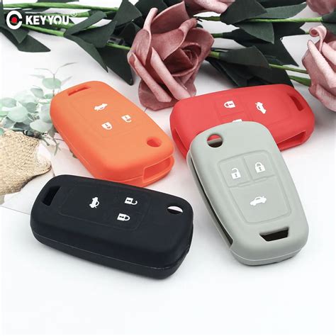 Keyyou Skin Silicone Car Key Cover Case Shell Holder Fob For Chevrolet