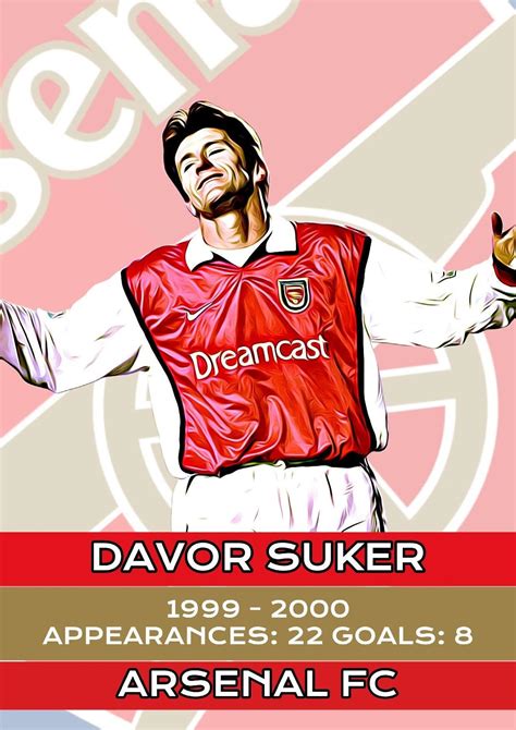 Davor Suker Arsenal Legend A4 A3 Print Free Postage | Etsy