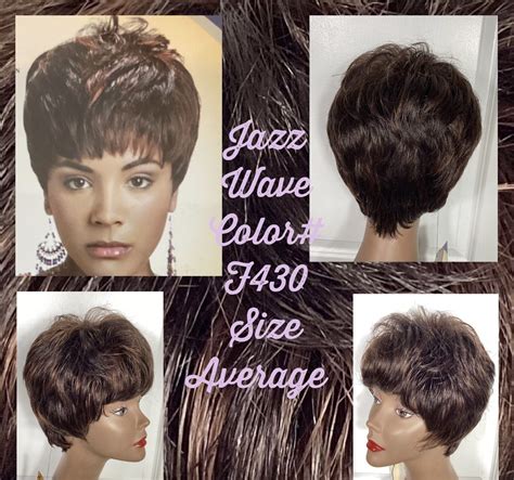 Jazz Wave Synthetic Wig Size Average Color F430 Short Layered Never