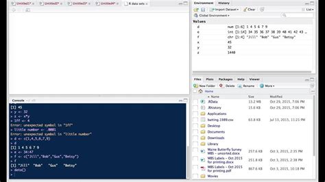 Introduction To R Studio Basic Summary Statistics Youtube