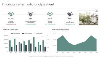 Financial Current Ratio Analysis Sheet PPT Example