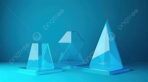 Latar Belakanglatar Belakang Biru Dengan Podium Geometris Dalam 3d