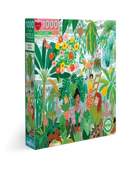 Eeboo Piece And Love Plant Ladies 1000 Piece Square Adult Jigsaw Puzzle