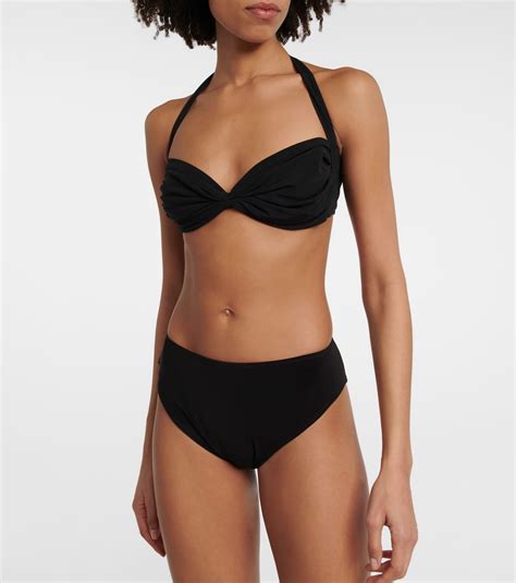 Bill Bra Bikini Top In Black Norma Kamali Mytheresa