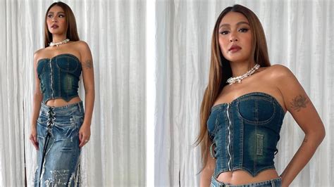 Look Nadine Lustre S Denim Ootd At The Deleter Premiere