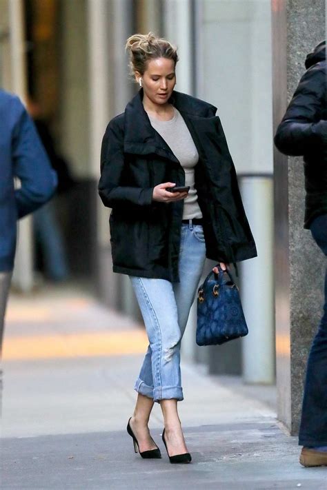 jennifer lawrence opts for a smart casual look while out in new york ...