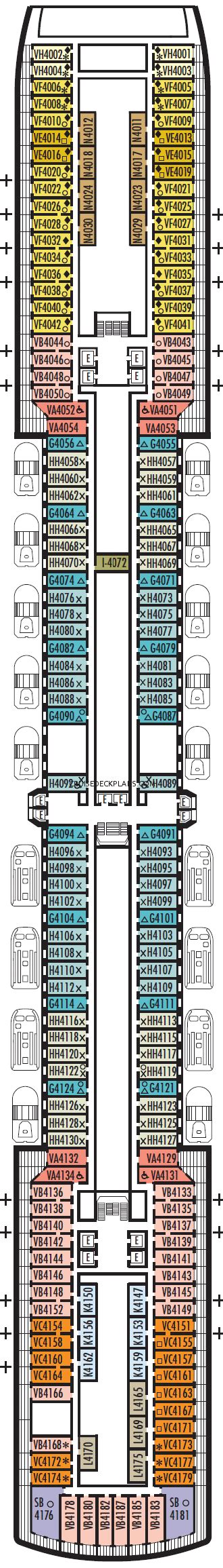 Eurodam Verandah Deck Plans