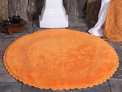 Saffron Fabs Bath Rug 100 Soft Cotton 36 Inch Round 200 Gsf Reversible