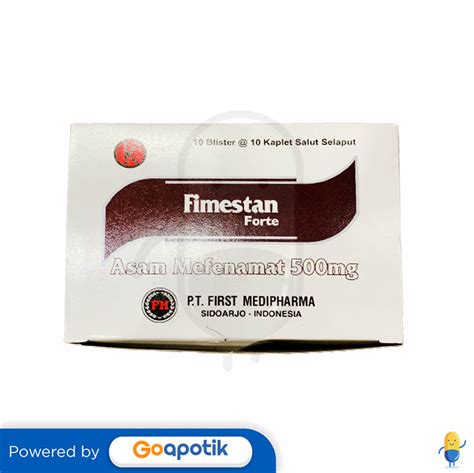 FIMESTAN FORTE 500 MG BOX 100 KAPLET Kegunaan Efek Samping Dosis