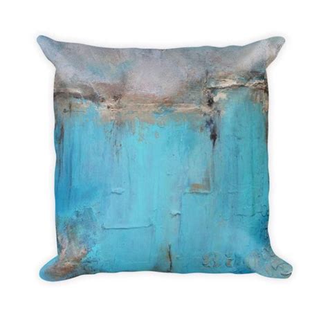 Abstract Blue And Gold Throw Pillow Etsy