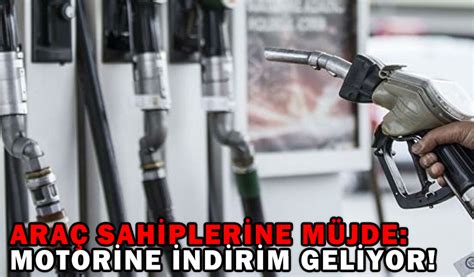 ARAÇ SAHİPLERİNE MÜJDE MOTORİNE İNDİRİM GELİYOR Köroğlu Gazetesi