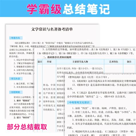 大语文快乐考生初中语文专项训练古代文学文化常识名著阅读考点积累精炼部编人教版同步练习 虎窝淘