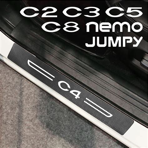 Car Sill Sticker Auto Accessories For Citroen C1 C2 C3 C4 C4L C5 C6 C8