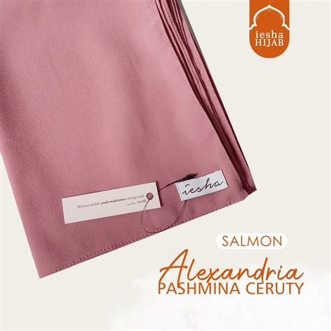 Jual Pashmina Ceruty Babydoll Warna Salmon Alexandria Pashmina Salmon