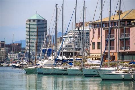 View Over Italian Port of Genoa Stock Image - Image of landmark, antico ...