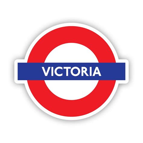 Victoria Tube Sign Roundel Sticker Decal Self Adhesive Vinyl