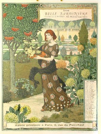 Eugene Gasset Calendar Illo For September Eugene Grasset Vintage