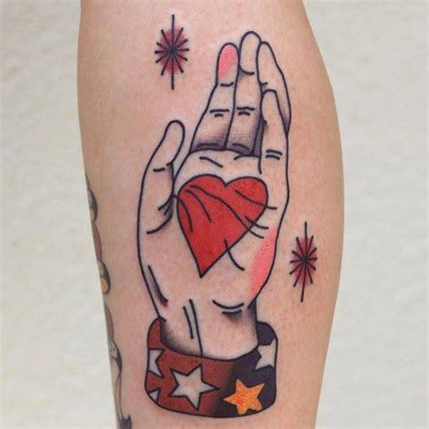 Traditional Dagger Heart And Flowers Tattoo Tattoogrid Net