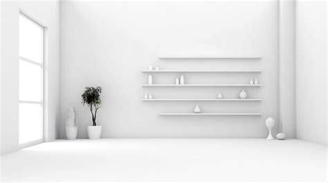 Premium Photo | Minimal White Background with home decor interior White ...