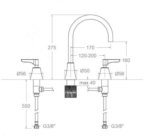 M Langeur De Lavabo Trous Adagio Chrom A