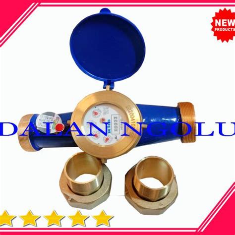 Jual Meteran Air Shm Multi Jet Brass Flow Meters Inch Drat Inch