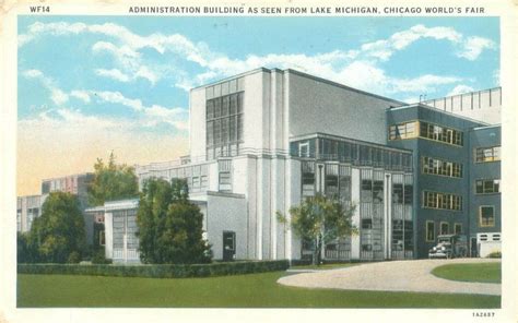 Chicago World S Fair Century Of Progress Admin Bldg From Lake