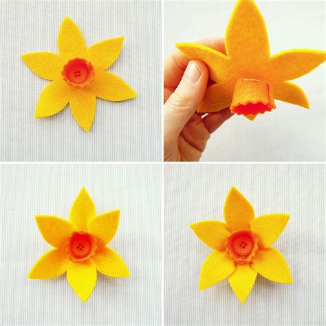 Diy Felt Daffodil Felt Flower Tutorial Felt Flowers Fabric Flowers