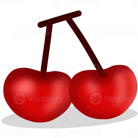 Red Cherry With Shadow 13399724 Png