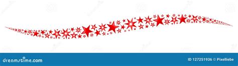 Red Christmas Stars Banner Vector Stock Illustration Illustration Of