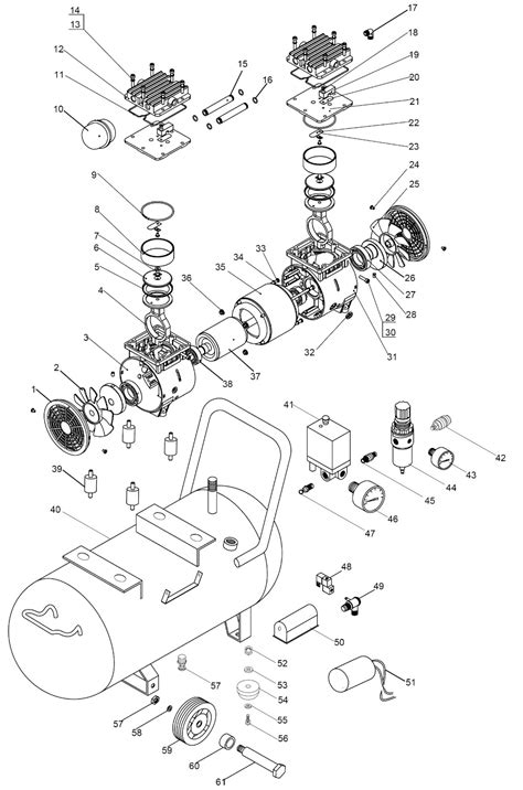 Air Compressors Oil Free Air Compressors Hy7524 Spare Parts Power