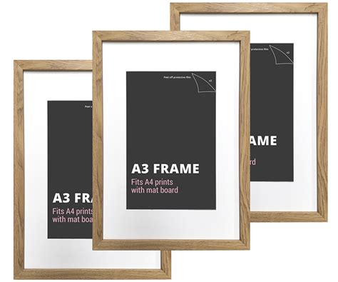 Set A American Oak Picture Frames