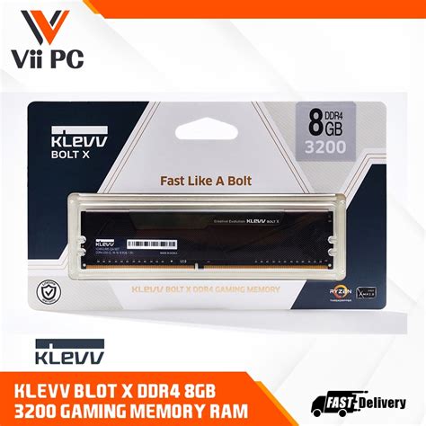 KLEVV BOLT X Memory 8GB DDR4 3200 CL16 OC XMP UDIMM KD48GU880 32A160T