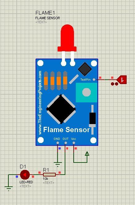 Flame Sensor Library For Proteus The Engineering Projects