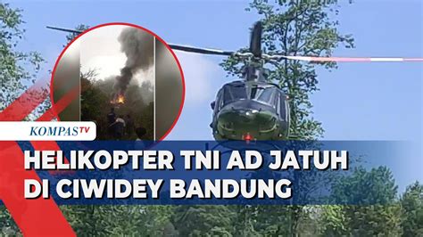 Helikopter TNI AD Jatuh Di Perkebunan Teh Ciwidey 5 Kru Dirawat Di