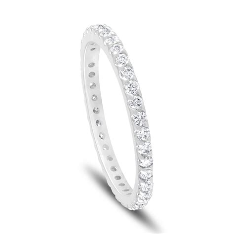 Diamond Eternity Band Platinum Wedding Ring Womens Anniversary Ring