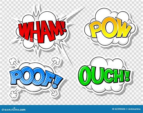 Comic Style Speech Bubbles Stock Vector Illustration Of Style 62390606