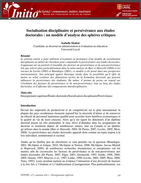 Financement Des Études Doctorales