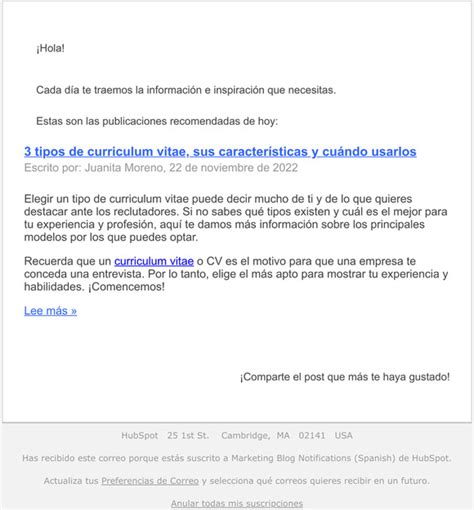 HubSpot 3 tipos de curriculum vitae sus características y cuándo