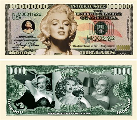 Marilyn Monroe Million Dollar Bill – American Art Classics