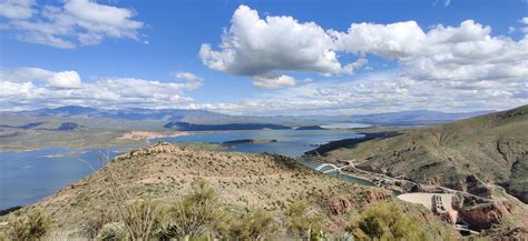 The Roosevelt Lake And Dam From Vineyard Trail Tonto National Forest