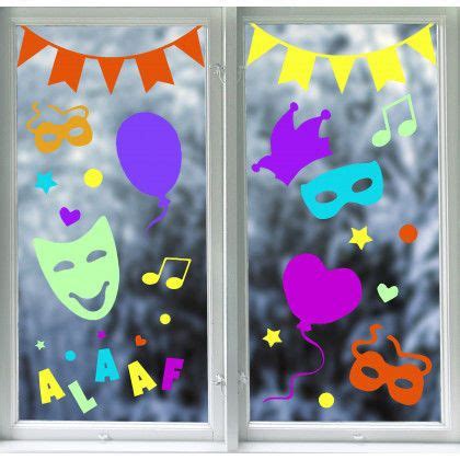 Karneval Fensterbild Pdf Fasching Basteln Grundschule Fasching