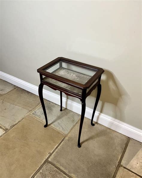 Elegant Antique Victorian Mahogany Bijouterie Display Cabinet For Sale At 1stdibs