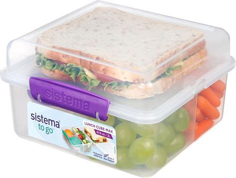 Sistema TO GO Lunch Box Cube Max 2 L Bento Box Style Food Container