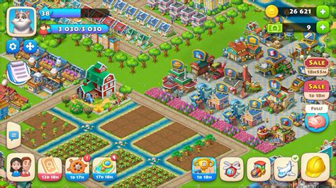 township  colorful  vibrant farming game mise en page jeux