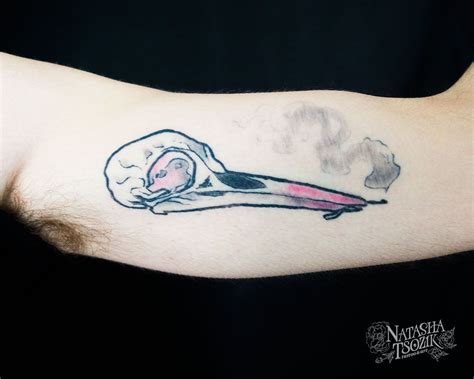 Woodpecker Skull Tattoo By Natasha Tsozik Bird Skull Tattoo Bird