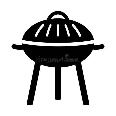 Bbq Grill Icon Charcoal Grill Stock Vector Illustration Of Grilled