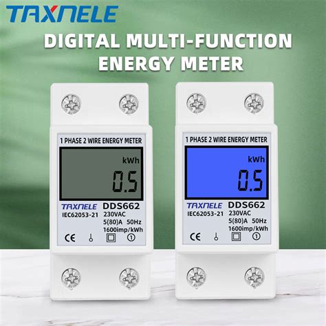 DDS662 Single Phase Two Wire LCD Digital Display Wattmeter Power