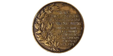 Medalla Del Centenario Del Fallecimiento De Remedios De Escalada